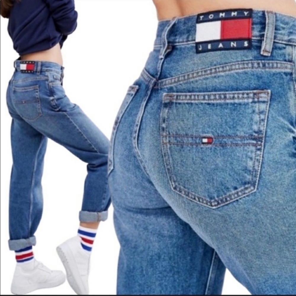 Vintage Tommy Hilfiger 90s Mom Jean Straight High Rise 27 32, ACTUALLY FIT AS 24